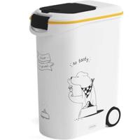 CURVER Droogvoerbak 54 L / 20 kg - Diner huisdieren - Wit - 49,3 x 27,8 x 60,5 cm - Voor honden