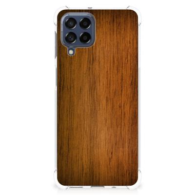Samsung Galaxy M53 Stevig Telefoonhoesje Donker Hout Samsung Galaxy M53 Stevig Telefoonhoesje Donker Hout