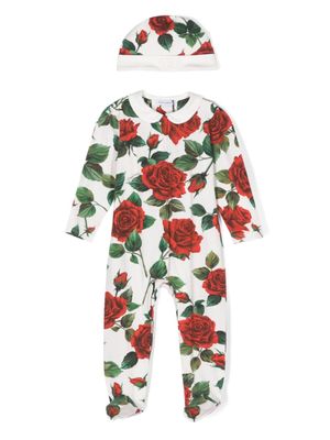 Dolce & Gabbana Kids trousseau de naissance à logo brodé - Blanc