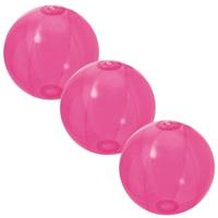 Strandbal - 3x - roze - opblaasbare bal - 30 cm - strandspeelgoed