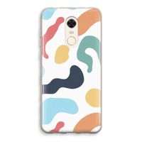 Memphis Shapes Blue: Xiaomi Redmi 5 Transparant Hoesje