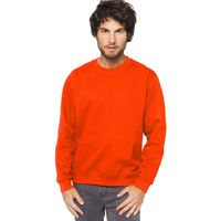 Oranje sweater/trui katoenmix voor heren - thumbnail