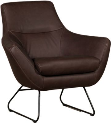 Bruine leren moderne design fauteuil Fame - Rancho Leer Brown (bruin leer)