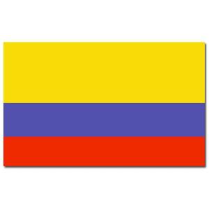Vlag van Colombia - 90 x 150 cm - feestartikelen - Colombia landen thema - supporter