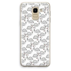 Zwanen: Samsung Galaxy J6 (2018) Transparant Hoesje