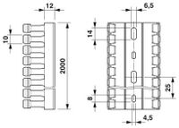 Phoenix Contact 3240199 Kabelgoot Flexgoot (l x b x h) 2000 x 60 x 80 mm 10 stuk(s) Grijs