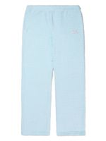 Calvin Klein Kids pantalon à patch logo - Bleu