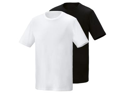 PARKSIDE Set van 2 heren T-shirts (Zwart/wit, S (44/46))