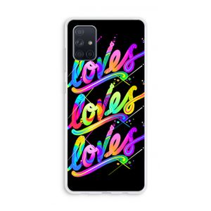 Loves: Galaxy A71 Transparant Hoesje