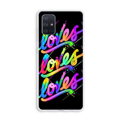 Loves: Galaxy A71 Transparant Hoesje