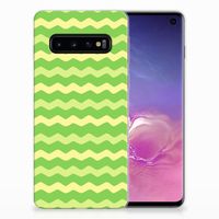 Samsung Galaxy S10 TPU bumper Waves Green