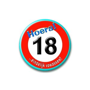 Leeftijd button 18 jaar