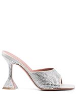 Amina Muaddi mules Lupita 95 à ornements en cristal - Argent