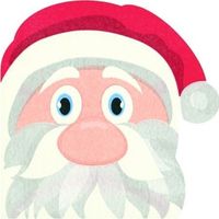 24x Kerstman vorm Kerst servetten 33 x 33 cm - thumbnail