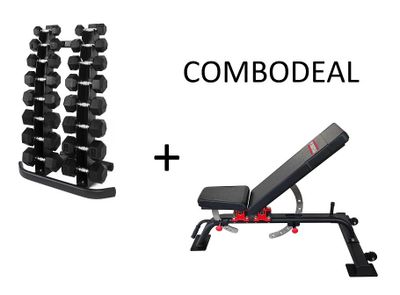 PTessentials HD Tower + Dumbbells + PRO Bench Combodeal