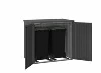 Metalen containerberging Alex Duo 148x88x129 cm - donkergrijs metallic- - Metaal- Biohort