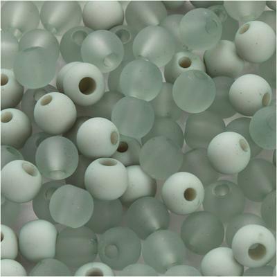 Creativ Company Plastic kralen, d 6 mm, gatgrootte 2 mm, ca. 150 stuk, lichtgroen, 40 gr/ 1 doos