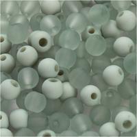 Creativ Company Plastic kralen, d 6 mm, gatgrootte 2 mm, ca. 150 stuk, lichtgroen, 40 gr/ 1 doos