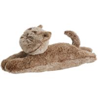 Deurstopper gewicht - dieren thema Katje - 1 kilo - bruin - polyester - 38 x 11 cm - Poes