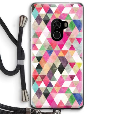 Gekleurde driehoekjes: Xiaomi Mi Mix 2 Transparant Hoesje met koord
