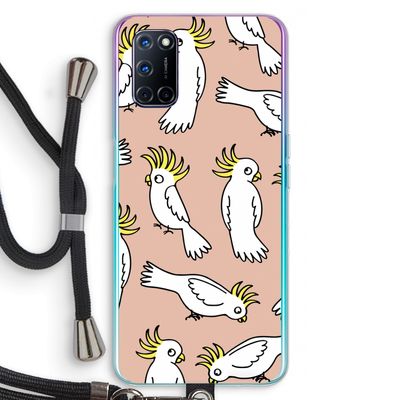 Papegaai: Oppo A52 Transparant Hoesje met koord