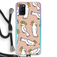 Papegaai: Oppo A52 Transparant Hoesje met koord