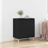 Dressoir Zwart 60 x 35 x 70 cm Bewerkt hout