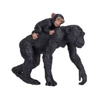 Mojo Wildlife speelgoed Chimpansee Met Baby - 387264 - thumbnail