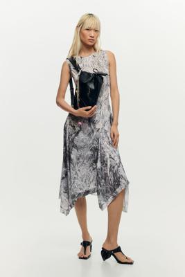 Gedrapeerde A-lijnjurk - BLACK - L