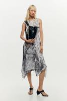 Gedrapeerde A-lijnjurk - BLACK - L