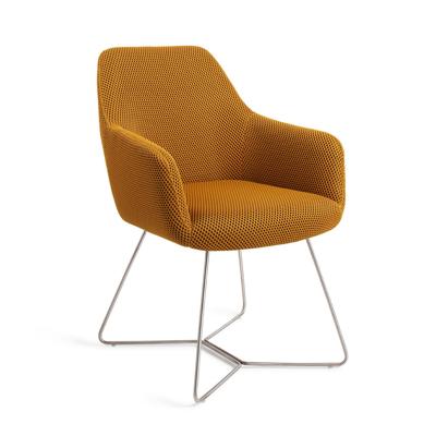Jesper Home Eetkamerstoel 'Hiroo' Beehive Steel, kleur Groovy Garam