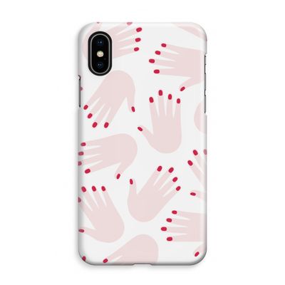 Hands pink: iPhone XS Max Volledig Geprint Hoesje