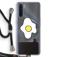 Spiegelei: Oppo A91 Transparant Hoesje met koord Spiegelei: Oppo A91 Transparant Hoesje met koord