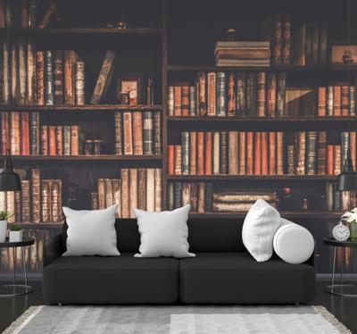 Foto behang vintage Boekenplank
