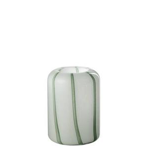 J-Line Vaas Mimi Glas Wit|Groen Small