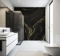 Zwart en goud marmer Fotobehang badkamer