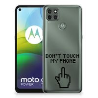 Motorola Moto G9 Power Silicone-hoesje Finger Don't Touch My Phone - thumbnail