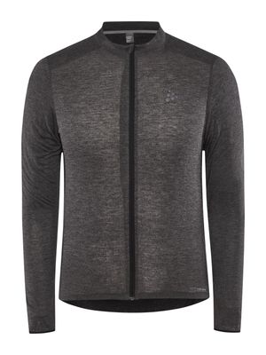 Craft Core Bike Essence Wool Jersey lange mouw zwart heren S Craft Core Bike Essence Wool Jersey lange mouw zwart heren S