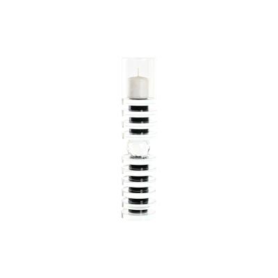 Kaarshouder DKD Home Decor 6 x 6 x 28 cm Kristal Zwart Transparant