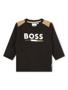 BOSS Kidswear t-shirt à logo imprimé - Noir