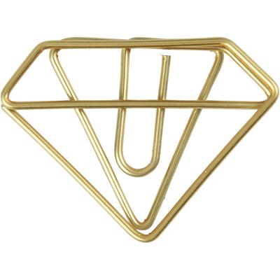 Creativ Company Clips, diamant, h: 25 mm, b: 35 mm, goud, 6 stuk/ 1 doos