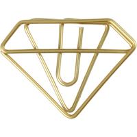 Creativ Company Clips, diamant, h: 25 mm, b: 35 mm, goud, 6 stuk/ 1 doos