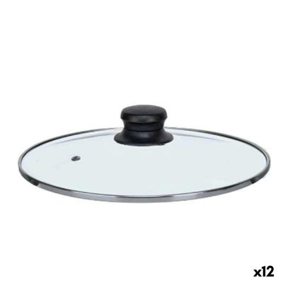 Pannedeksel Kinvara CN-SW1304-22CM CN-SW1304-22CM Transparant Zilverkleurig Zilver Metaal Glas Roestvrij staal Kristal Staal 22