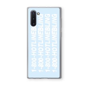 Hotline bling blue: Samsung Galaxy Note 10 Transparant Hoesje