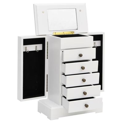 VidaXL Sieradenkastje met spiegel 25x13,5x34 cm mdf