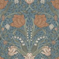 Dutch Wallcoverings Apelviken - Filippa Blue/Blush - Blauw/Beige