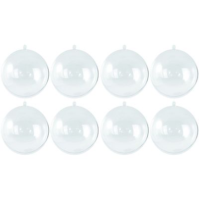 40x Transparante hobby/DIY kerstballen 7 cm
