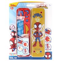 Spiderman Okidoki Klei met bewaarblik 3D + accessoires - thumbnail