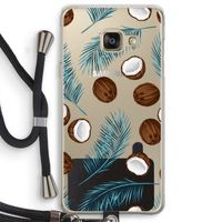 Kokosnoot roze: Samsung Galaxy A3 (2016) Transparant Hoesje met koord