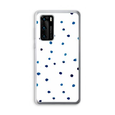 Blauwe stippen: Huawei P40 Transparant Hoesje
